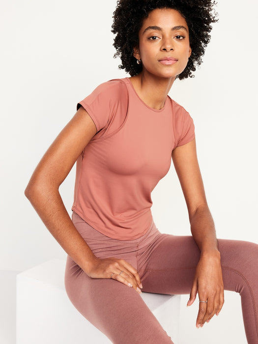 FlowForm Crop Cutout-Back Top