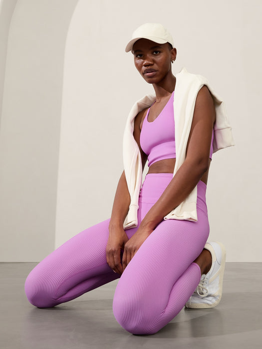 Elation V-Neck Rib Longline Bra A-C