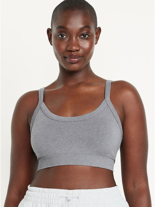 Light Support Fluid Seamless Ribbed Sports Bra