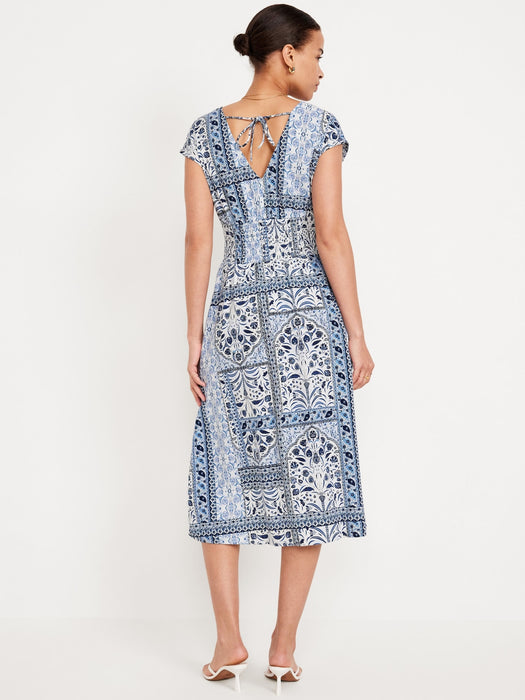 Waist-Defined Midi Dress