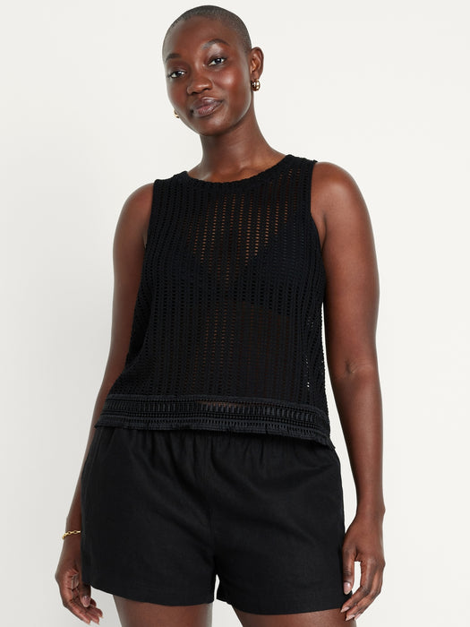 Sleeveless Crochet Top