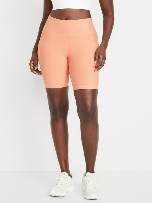 High-Waisted PowerSoft Biker Shorts -- 8-inch inseam