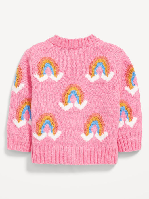 Printed Button-Front Cardigan Sweater for Baby