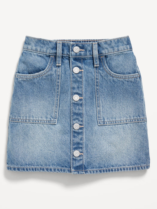 High-Waisted Jean Skirt for Girls