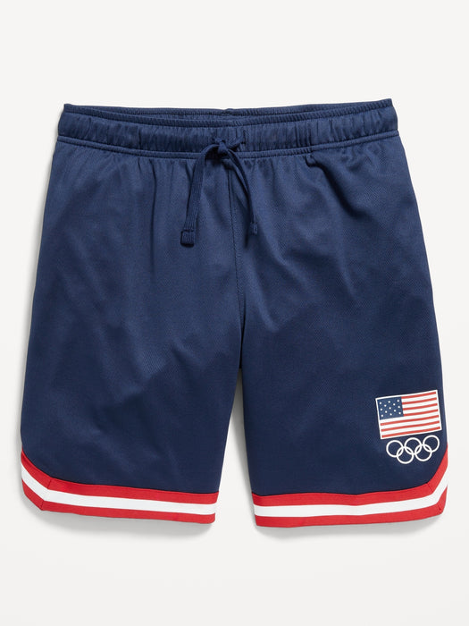 IOC Heritage© Graphic Mesh Basketball Shorts for Boys
