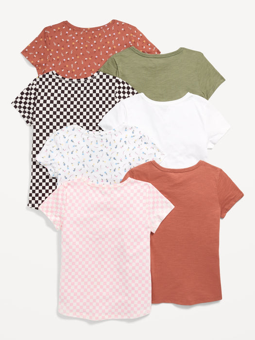 Softest Short-Sleeve T-Shirt 7-Pack for Girls