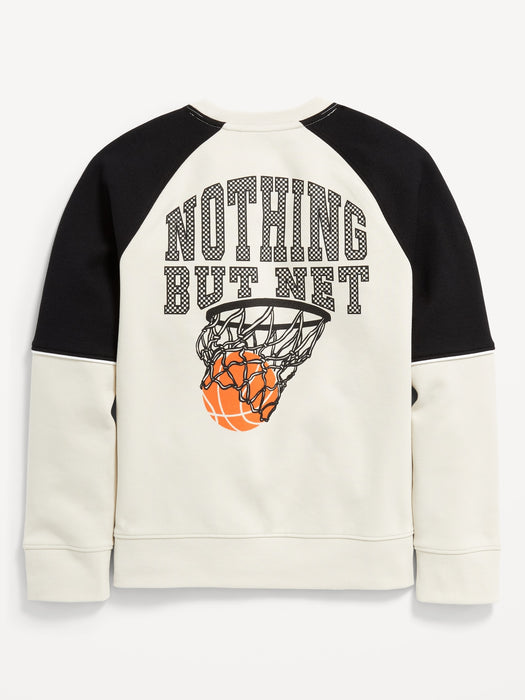 Dynamic Fleece Color Block Graphic Sweatshirt for Boys