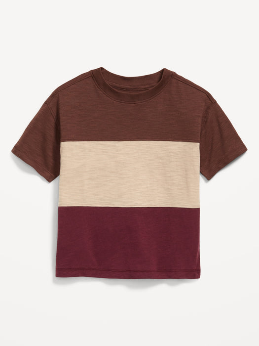 Oversized Color-Block T-Shirt for Toddler Boys