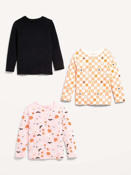 Long-Sleeve T-Shirt 3-Pack for Toddler Girls