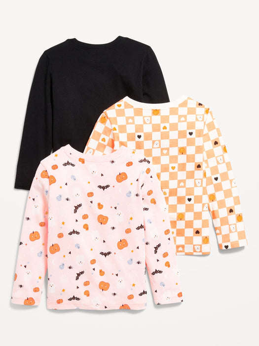 Long-Sleeve T-Shirt 3-Pack for Toddler Girls