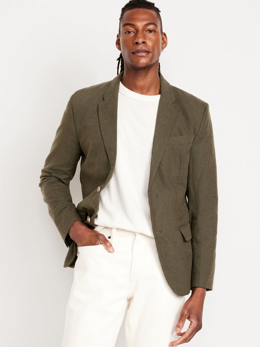 Linen-Blend Blazer