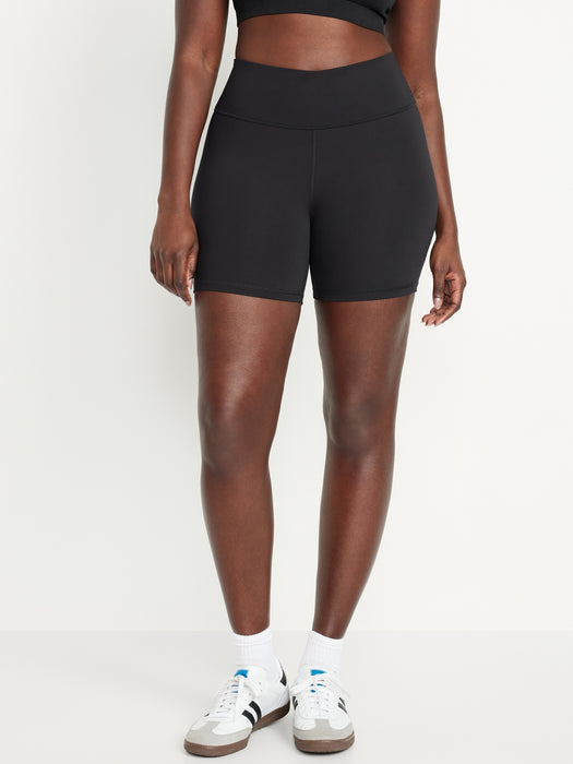 High-Waisted PowerSoft Biker Shorts -- 6-inch inseam