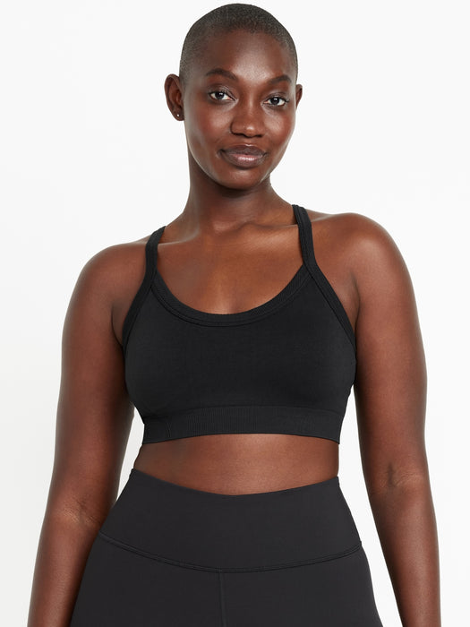 Light Support Fluid Seamless Ribbed Sports Bra