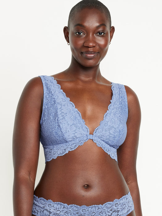 Lace Front-Close Bralette