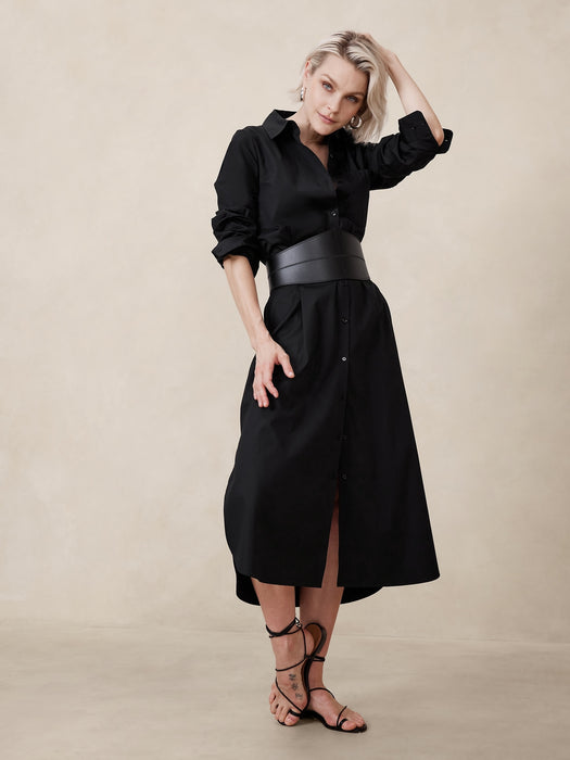 Poplin Maxi Shirtdress
