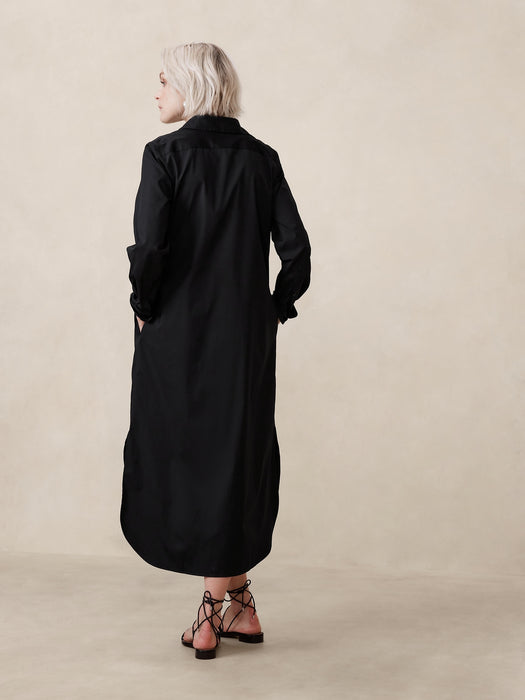 Poplin Maxi Shirtdress