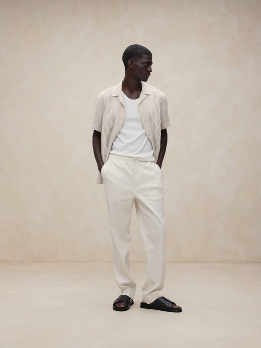 Embroidered Linen Resort Shirt