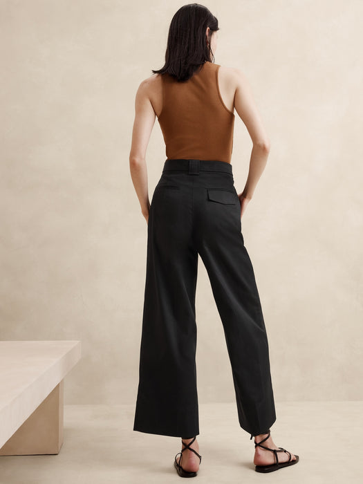 Oceanside Wide-Leg Cropped Pant