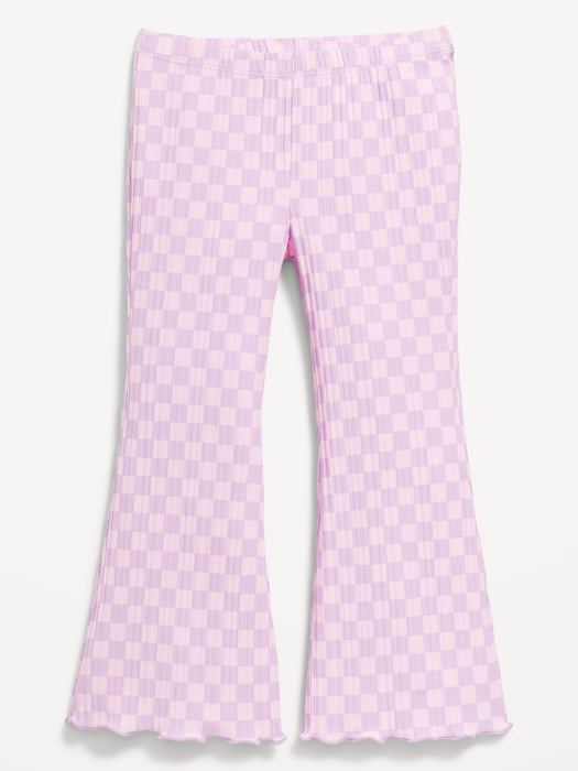 Textured Rib-Knit Flare Leggings for Toddler Girls