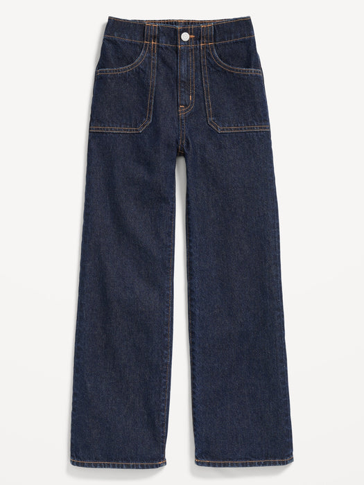 High-Waisted Baggy Wide-Leg Jeans for Girls