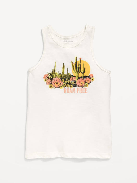 Fitted Graphic Tank Top for Girls
