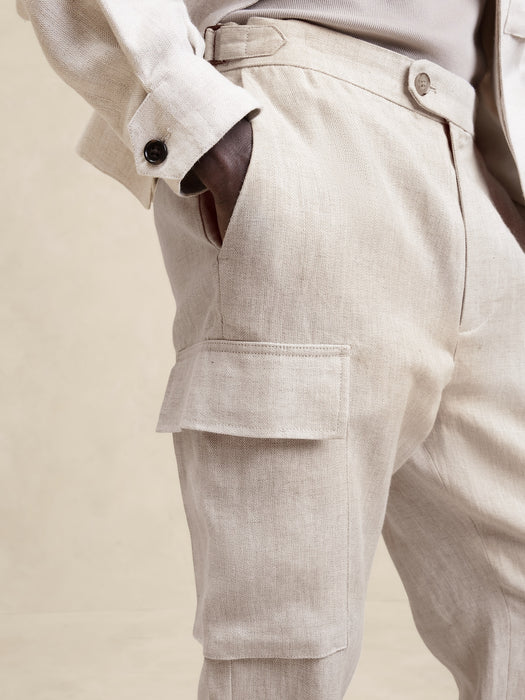 European Linen Tailored Cargo Pant