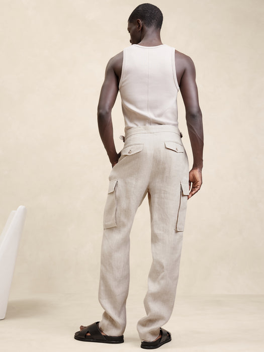 European Linen Tailored Cargo Pant
