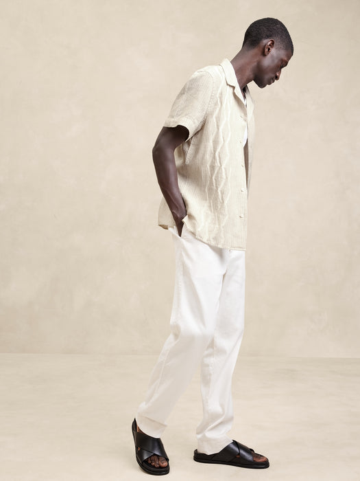 Embroidered Linen Resort Shirt