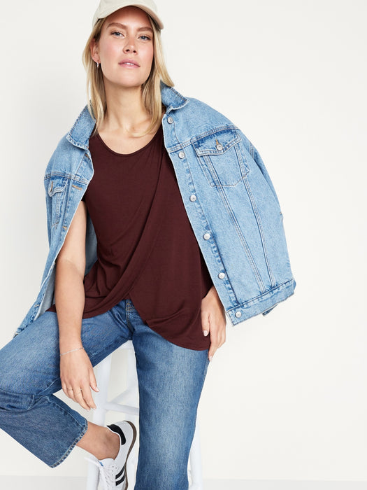 Maternity Scoop Neck Nursing T-Shirt