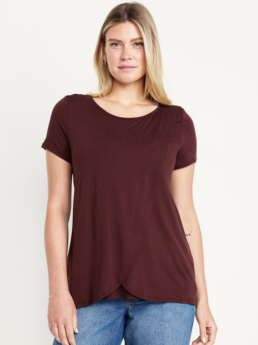 Maternity Scoop Neck Nursing T-Shirt