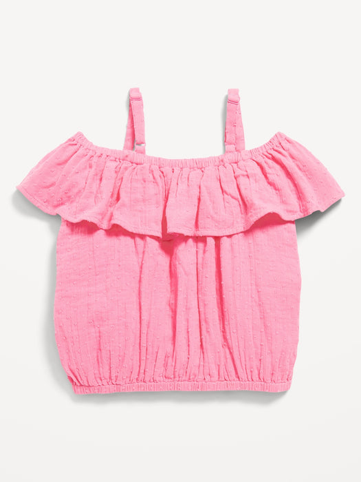Off-Shoulder Ruffle-Trim Top for Girls