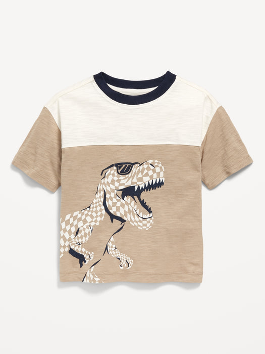 Oversized Color-Block T-Shirt for Toddler Boys