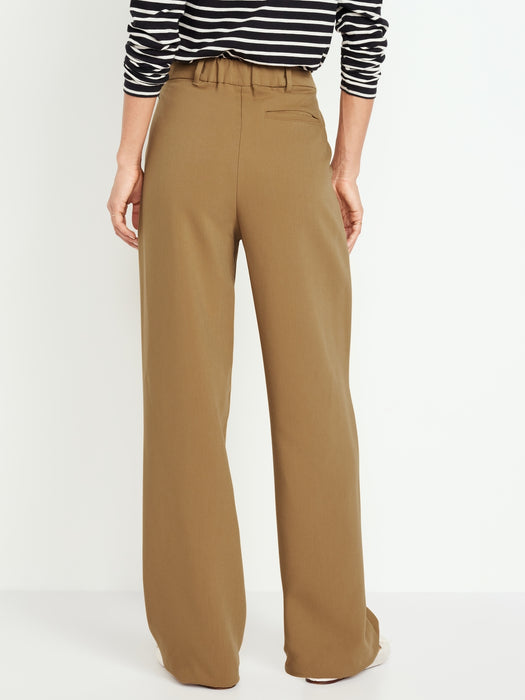Extra High-Waisted Taylor Wide-Leg Trouser Suit Pants
