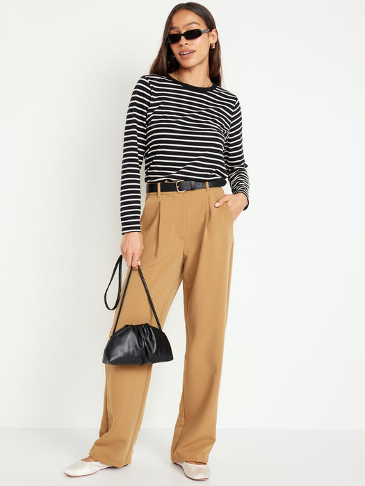 Faux-Leather Gathered Clutch Crossbody Bag