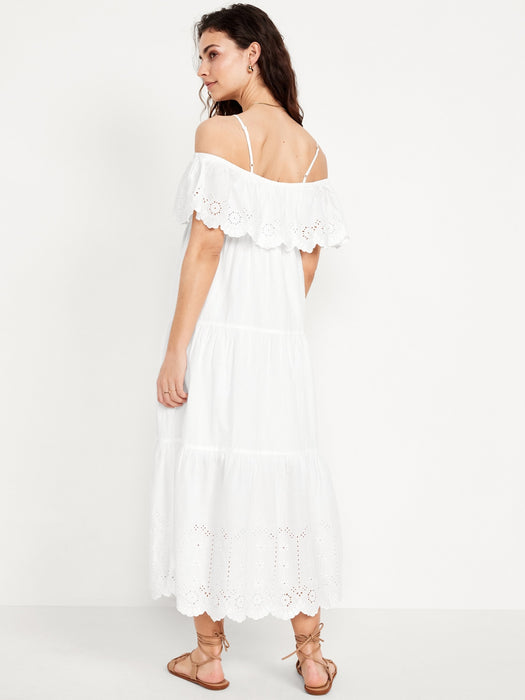 Cold Shoulder Maxi Swing Dress