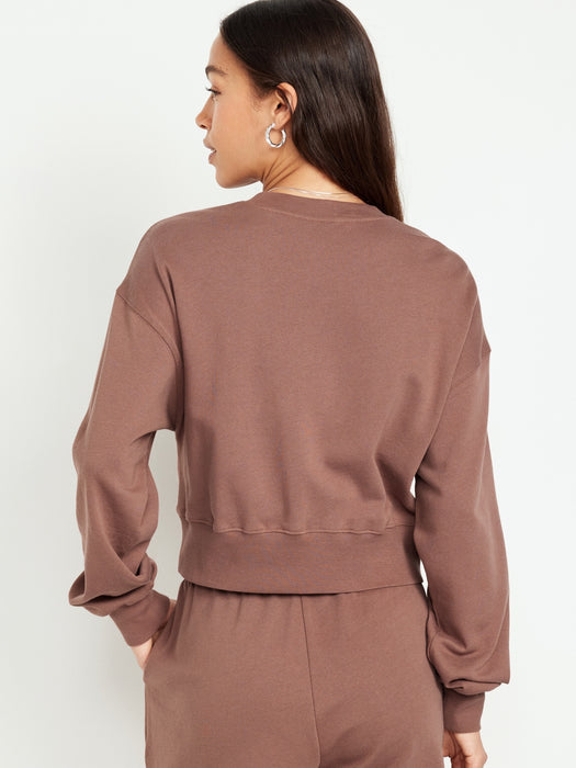 French-Terry Drop-Shoulder Sweatshirt