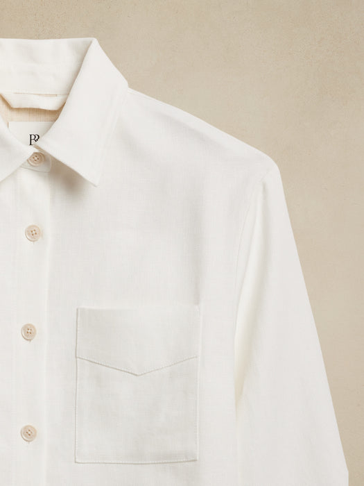 Oversized Linen Shirt Jacket