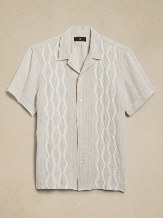 Embroidered Linen Resort Shirt