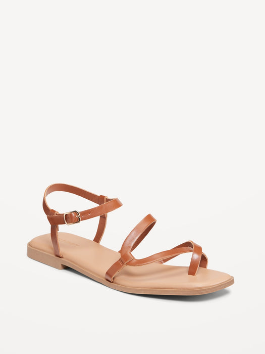 Strappy Toe-Cross Sandal