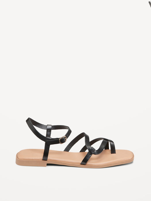 Strappy Toe-Cross Sandal