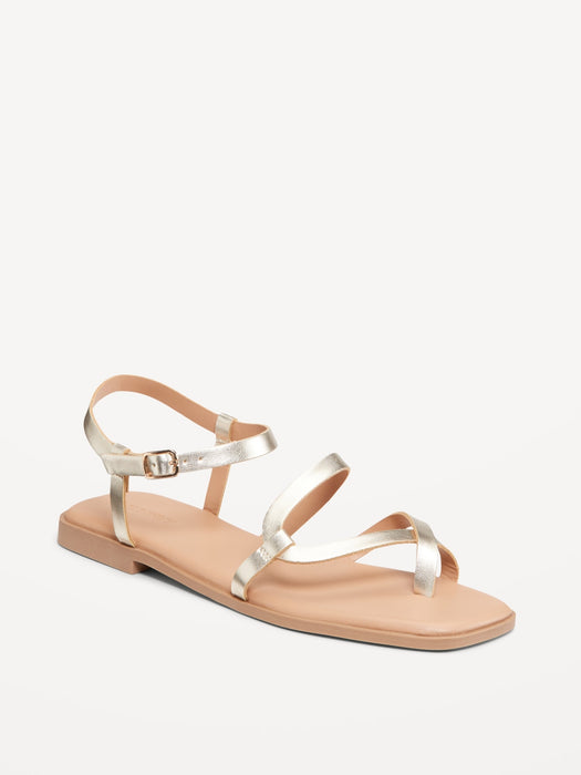 Strappy Toe-Cross Sandal