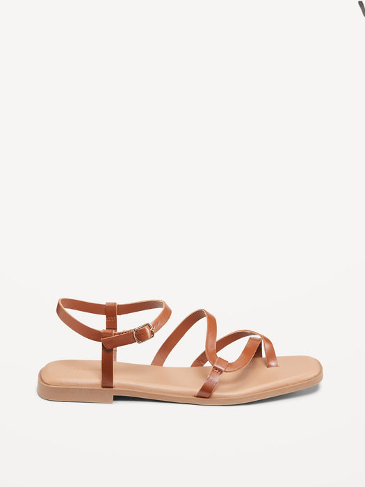 Strappy Toe-Cross Sandal