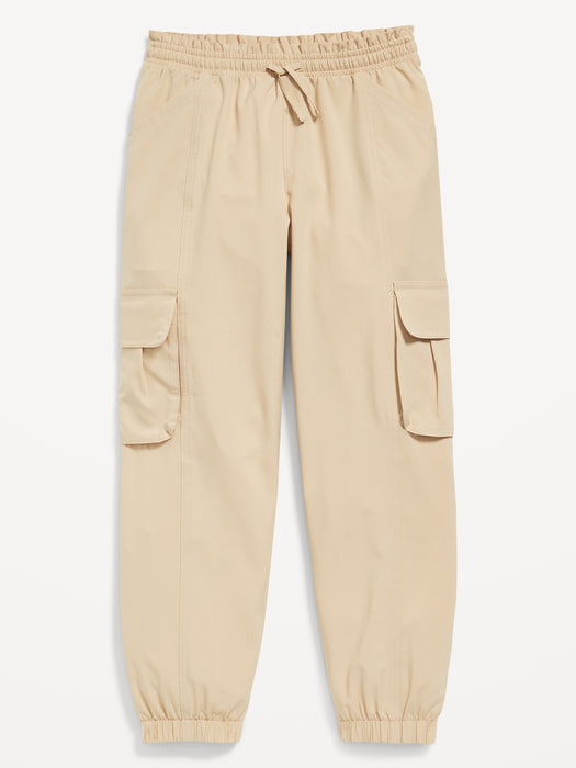 High-Waisted StretchTech Cargo Jogger Pants for Girls