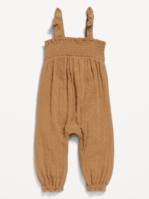 Smocked Tie-Knot Romper for Baby