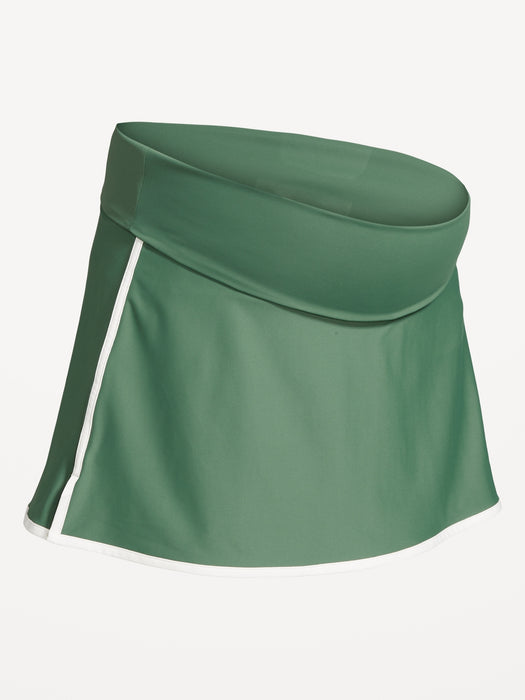 Maternity Rollover-Waist PowerSoft Skort