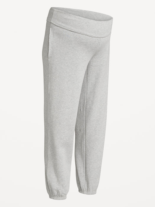 Maternity Rollover-Waist Jogger Sweatpants