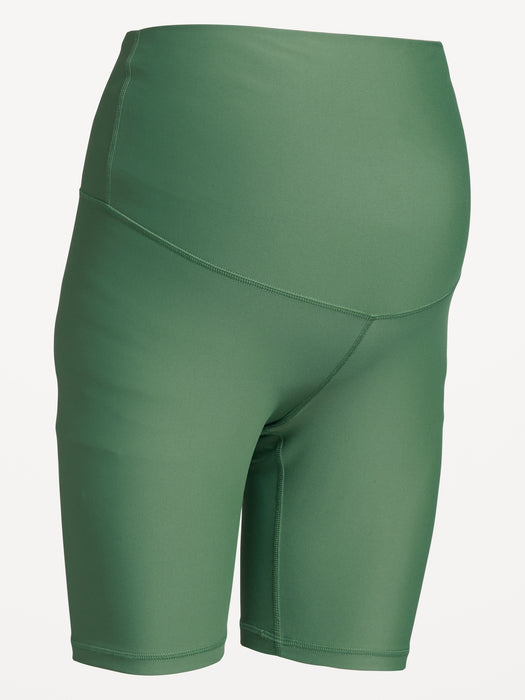 Maternity Full Panel PowerSoft Biker Shorts -- 8-inch inseam
