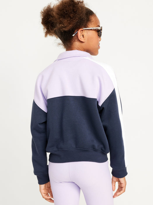 Long-Sleeve Quarter Zip Sweatshirt for Girls