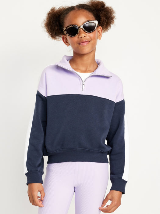 Long-Sleeve Quarter Zip Sweatshirt for Girls
