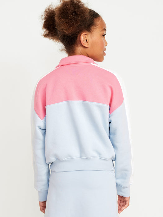 Long-Sleeve Quarter Zip Sweatshirt for Girls